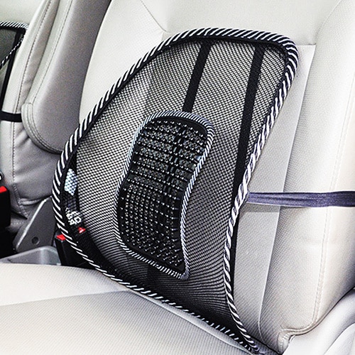 Siège de voiture chaise de bureau Massage dos soutien lombaire maille ventiler coussin coussin noir maille dos lombaire coussin pour conducteur de voiture – Image 7