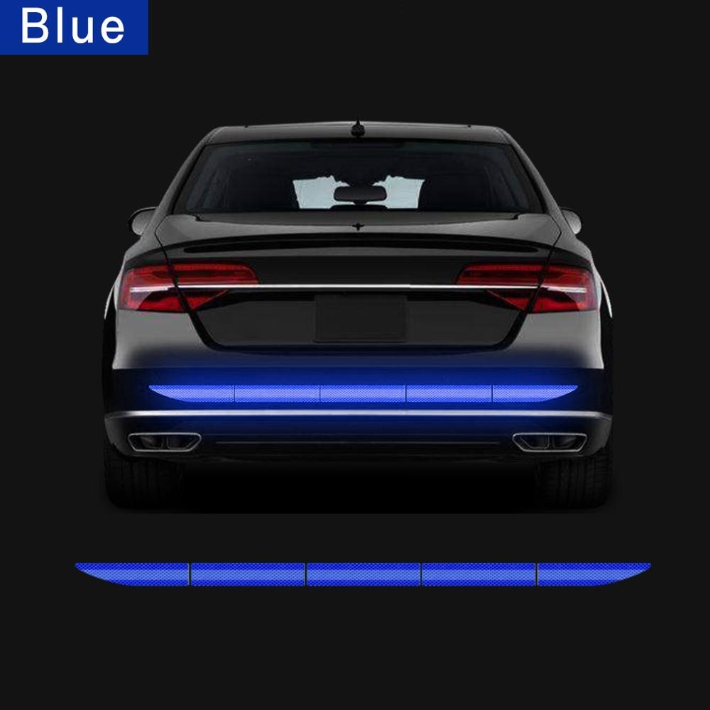 5 pièces voiture réflecteur réfléchissant autocollant 91*4cm voiture carrosserie coffre extérieur Auto accessoires bande réfléchissante réflexe extérieur avertissement – Image 9